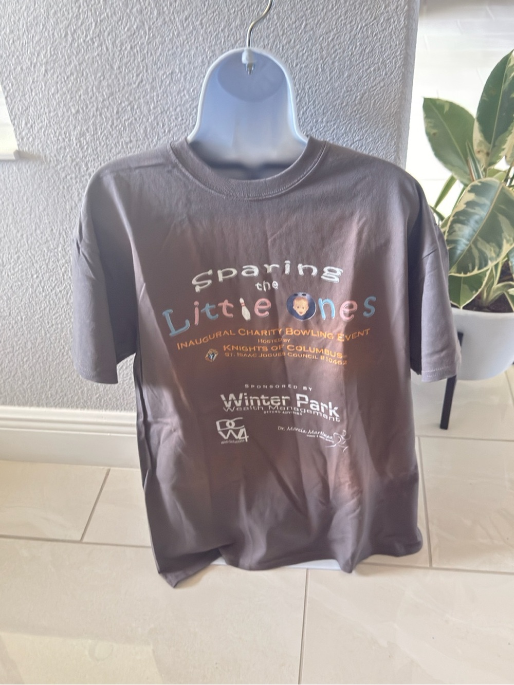 Gildan Brown 'Sparing the Little Ones' Kids Short Sleeve Tee